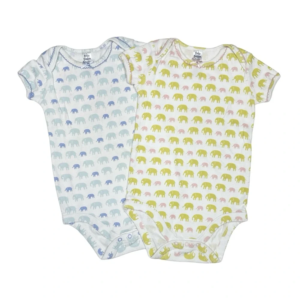 Baby Boden Elephant Bodysuits